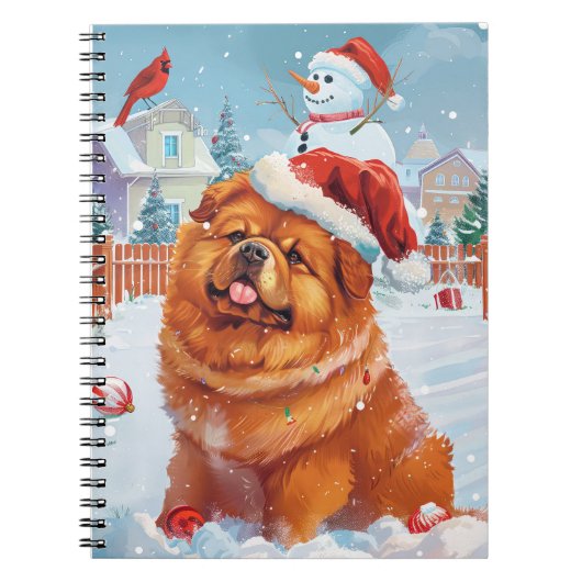 Chow Chow Winter Wonderland Weihnachtsfreude Notizblock (Vorderseite)