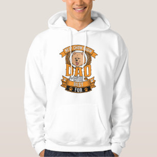 Chow Dad Hund Immer Kranz Pfotenabdrücke Hoodie