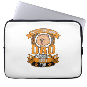 Chow Dad Hund Immer Kranz Pfotenabdrücke Laptopschutzhülle
