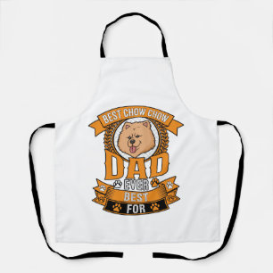 Chow Dad Hund Immer Kranz Pfotenabdrücke Schürze