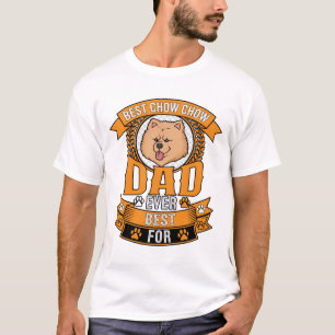 Chow Dad Hund Immer Kranz Pfotenabdrücke T-Shirt