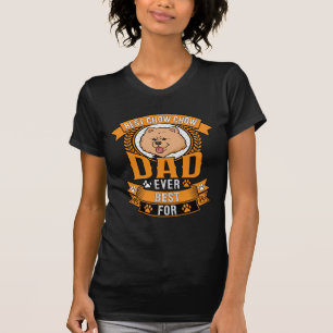 Chow Dad Hund Immer Kranz Pfotenabdrücke T-Shirt