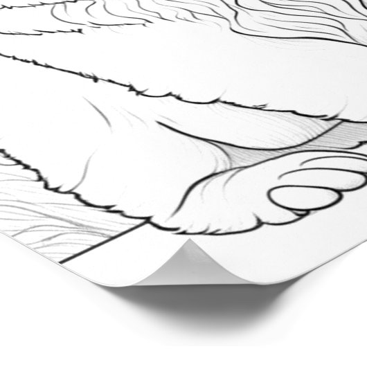 Chow Dog Aduloring Poster (Ecke)