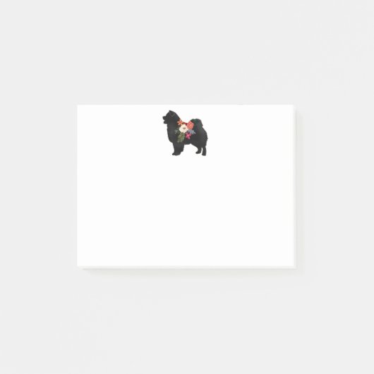 Chow Dog Breed Boho Silhouette Post-it Klebezettel (Vorderseite)