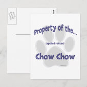 Chow-Eigenschaft Postkarte (Vorne/Hinten)