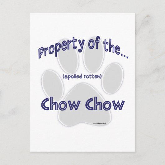 Chow-Eigenschaft Postkarte (Vorderseite)
