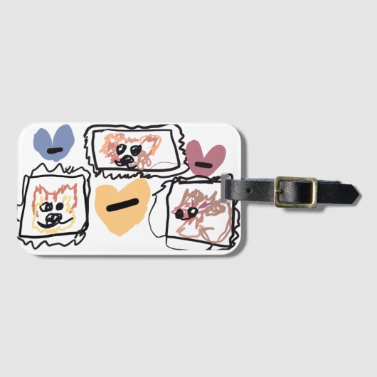 Chow Hearts  Gepäckanhänger (Vorderseite (Horizontal))
