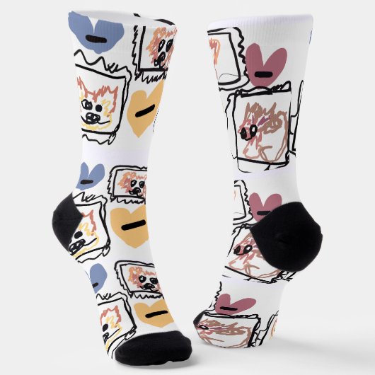 Chow Hearts  Socken (Gewinkelt)