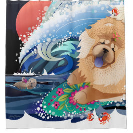 CHOWABUNGA - Chow - Showvorhang oder Hundeschau Duschvorhang