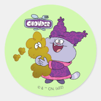 Chowder und Kimchi Runder Aufkleber