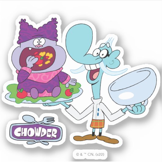 Chowder und Mung Daal Aufkleber (Vorderseite)