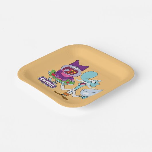 Chowder und Mung Daal Pappteller (Gewinkelt)