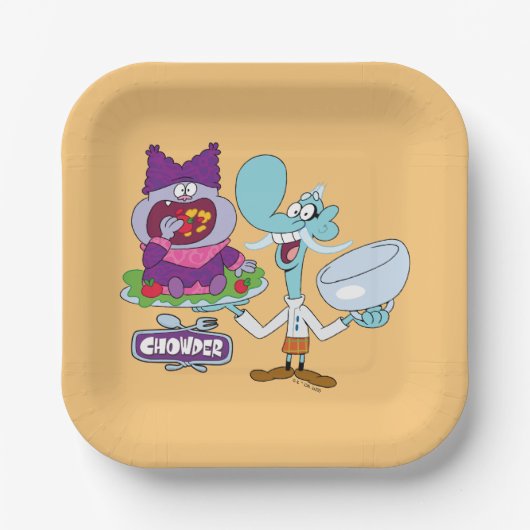 Chowder und Mung Daal Pappteller (Vorderseite)