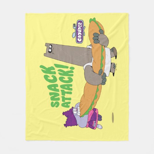 Chowder und Shnitzel Fleecedecke (Vorderseite)