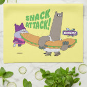 Chowder und Shnitzel Geschirrtuch (Gefaltet)