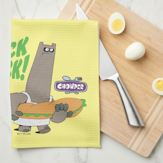 Chowder und Shnitzel Geschirrtuch (Viertel Falte)