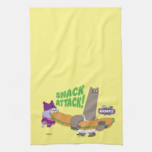 Chowder und Shnitzel Geschirrtuch (Vertikal)