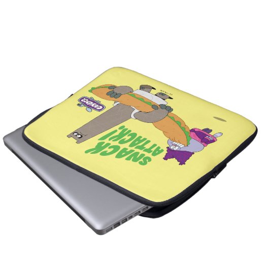 Chowder und Shnitzel Laptopschutzhülle (Vorne Knopf)