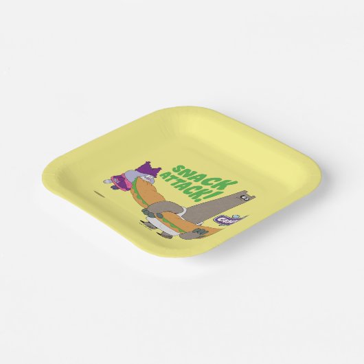 Chowder und Shnitzel Pappteller (Gewinkelt)