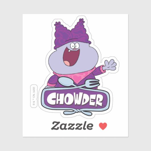 Chowder Waving Aufkleber (Blatt)