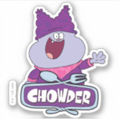 Chowder Waving Aufkleber (Vorderseite)