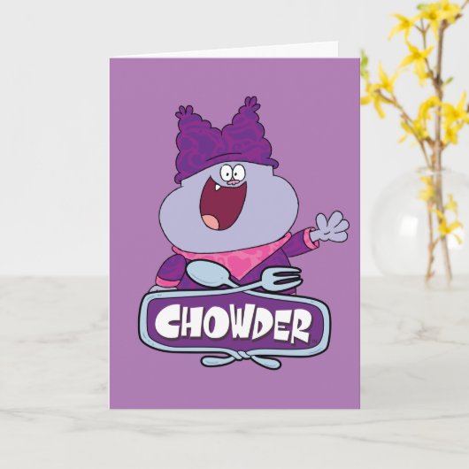 Chowder Waving Karte (Gelbe Blume)