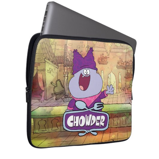Chowder Waving Laptopschutzhülle (Vorne Rechts)