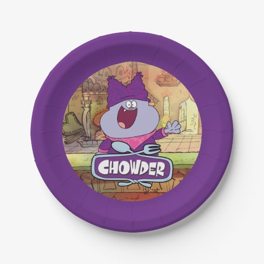 Chowder Waving Pappteller (Vorderseite)