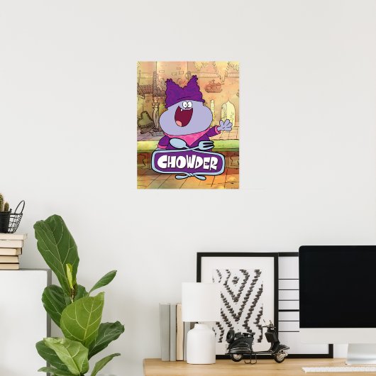 Chowder Waving Poster (Heimbüro)