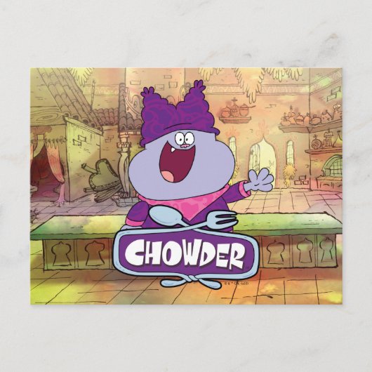 Chowder Waving Postkarte (Vorderseite)