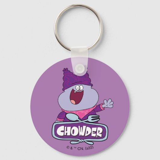 Chowder Waving Schlüsselanhänger (Vorderseite)