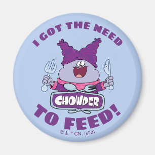 Chowder With Fork and Knife Magnet