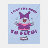 Chowy mit Gabel und Messer Fleecedecke (Vorderseite)