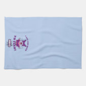 Chowy mit Gabel und Messer Geschirrtuch (Horizontal)