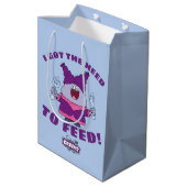 Chowy mit Gabel und Messer Mittlere Geschenktüte (Rückseite Schrägansicht)