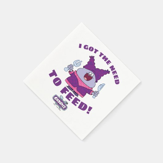 Chowy mit Gabel und Messer Serviette (Ecke)