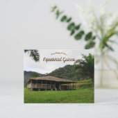 Choza oder Hütte in Äquatorialer Guinea Postkarte (Stehend Vorderseite)