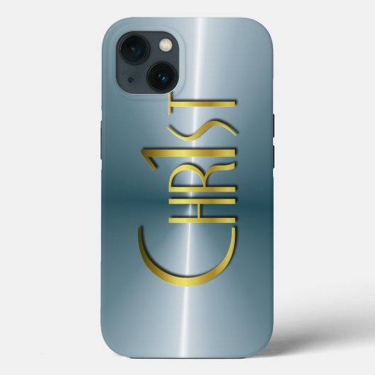 Chr1st - Dunkel gebürstetes Metall Case-Mate iPhone Hülle (Rückseite)