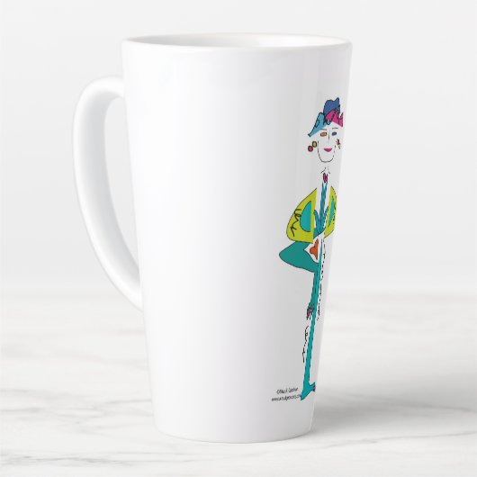 'Chris' - Alignment ist Key Yoga Latte Tasse (Linke Ecke)