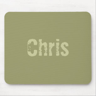 Chris Army Green Mousepad