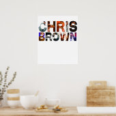 Chris Brown tex Poster (Küche)