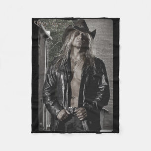 Chris Caffered Black & White Fleece Blanket