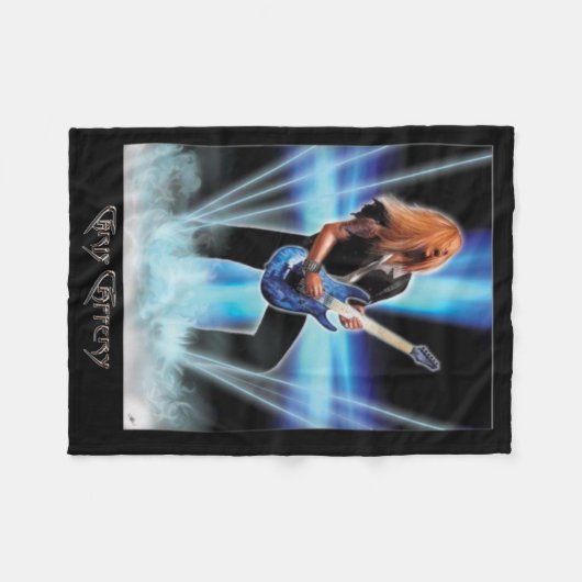 Chris Caffery Blue Art Fleece Blanket (Vorderseite (Horizontal))