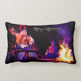 Chris Caffery Jester mit Firepit Lumbar Pillow Lendenkissen