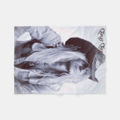 Chris Caffery Portrait Black & White Fleecedecke (Vorderseite (Horizontal))