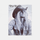 Chris Caffery Portrait Black & White Fleecedecke (Vorderseite)