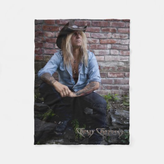 Chris Caffery Sitzen von Brick Wall Fleecedecke (Vorderseite)