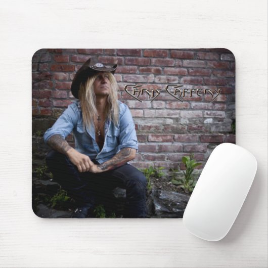 Chris Caffery sitzt von Brick Wall Mouse Pad Mousepad (Mit Mouse)