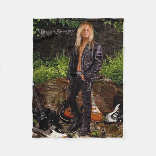 Chris Caffery Stehend mit Gitarren Fleece Blanket (Vorderseite)