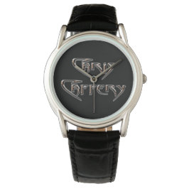 Chris Caffery Watch (schwarze 2 Zeilen) Armbanduhr